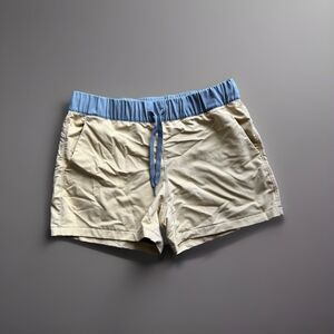 Free Fly Women’s Bamboo Blend Pastel Yellow Drawstring Quick Dry Shorts Size L